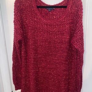 Cozy Red Knit Sweater American Eagle